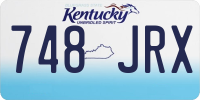 KY license plate 748JRX