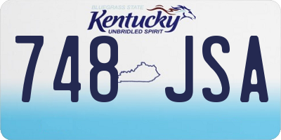 KY license plate 748JSA