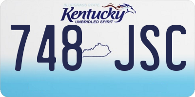 KY license plate 748JSC