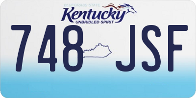 KY license plate 748JSF