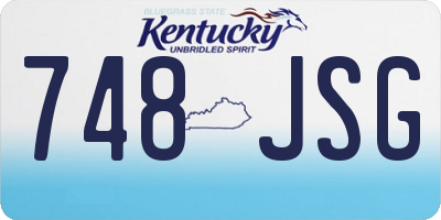 KY license plate 748JSG