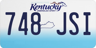KY license plate 748JSI