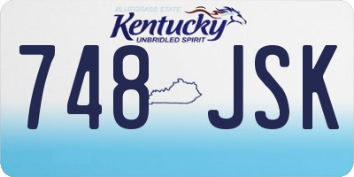 KY license plate 748JSK