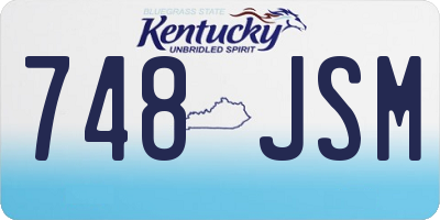 KY license plate 748JSM