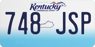 KY license plate 748JSP