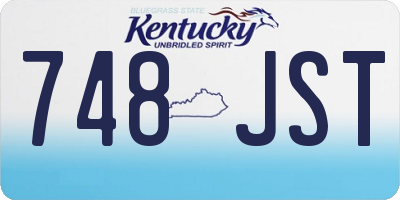 KY license plate 748JST