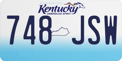 KY license plate 748JSW