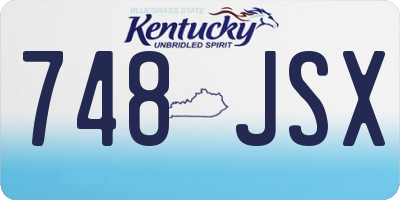 KY license plate 748JSX
