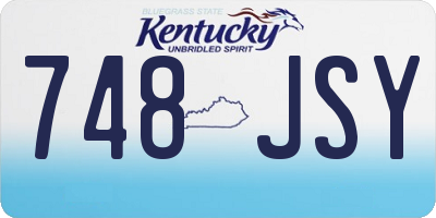 KY license plate 748JSY