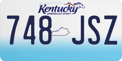 KY license plate 748JSZ