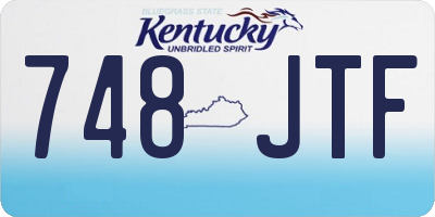 KY license plate 748JTF