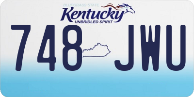 KY license plate 748JWU