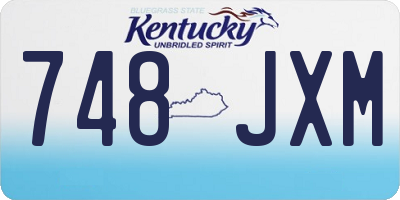 KY license plate 748JXM