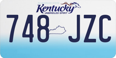KY license plate 748JZC