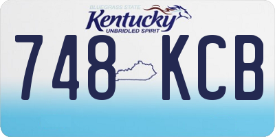 KY license plate 748KCB