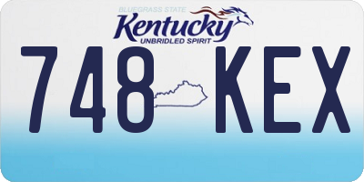 KY license plate 748KEX