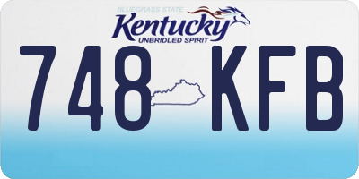 KY license plate 748KFB