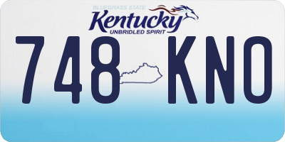 KY license plate 748KNO