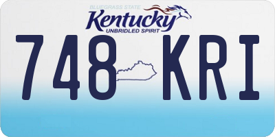 KY license plate 748KRI