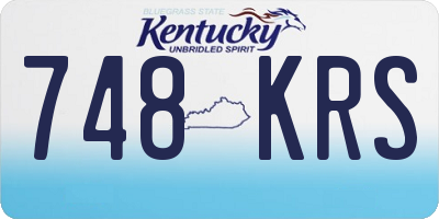 KY license plate 748KRS