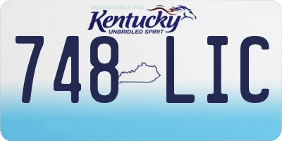 KY license plate 748LIC