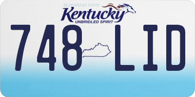 KY license plate 748LID
