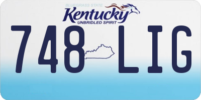 KY license plate 748LIG