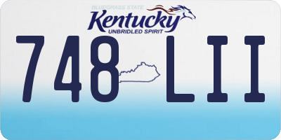 KY license plate 748LII