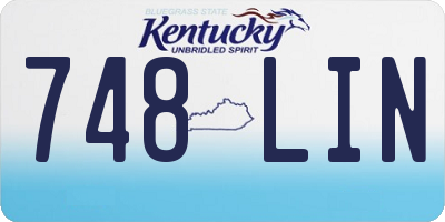 KY license plate 748LIN
