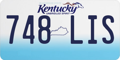 KY license plate 748LIS