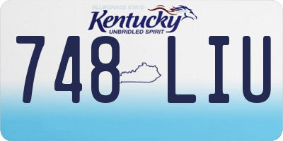 KY license plate 748LIU