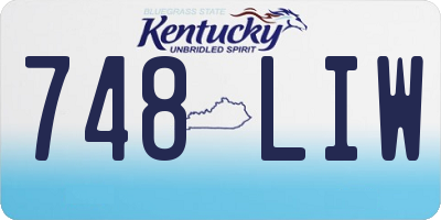 KY license plate 748LIW