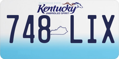 KY license plate 748LIX