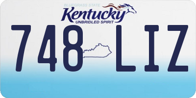 KY license plate 748LIZ
