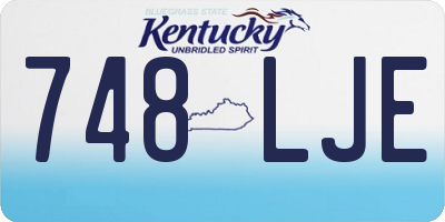 KY license plate 748LJE