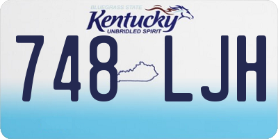KY license plate 748LJH