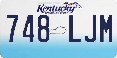 KY license plate 748LJM
