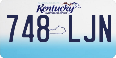 KY license plate 748LJN