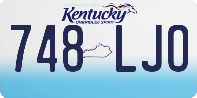 KY license plate 748LJO