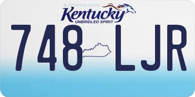 KY license plate 748LJR