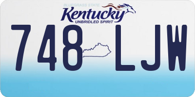 KY license plate 748LJW