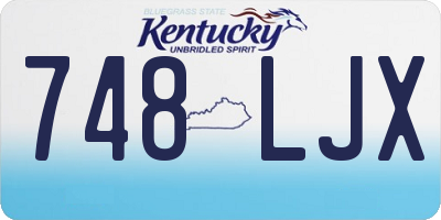 KY license plate 748LJX