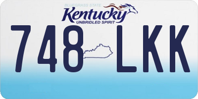 KY license plate 748LKK