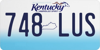 KY license plate 748LUS