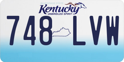 KY license plate 748LVW