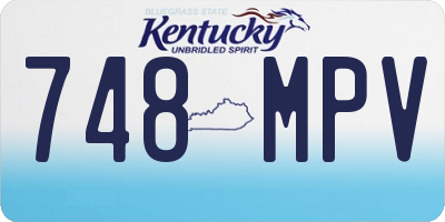 KY license plate 748MPV