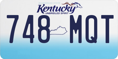 KY license plate 748MQT