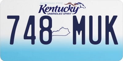 KY license plate 748MUK