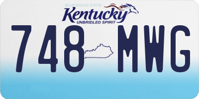 KY license plate 748MWG
