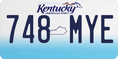 KY license plate 748MYE